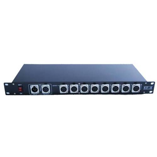 厂家批发舞台灯光设备dmx512信号放大器8路光隔离输出信号放大器